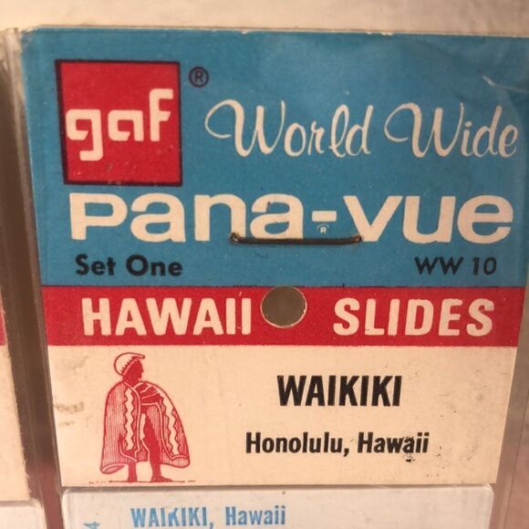 NWT Aloha! Hawaiian 🌺 GAF Slides 1970s Waikiki Diamond Head 🏖 🥥 🏊🏻‍♀️ Fab! - Picture 13 of 17